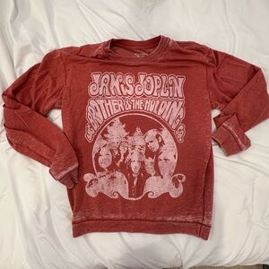 Recycled Karma Vintage Janis Joplin Red Graphic Sweatshirt